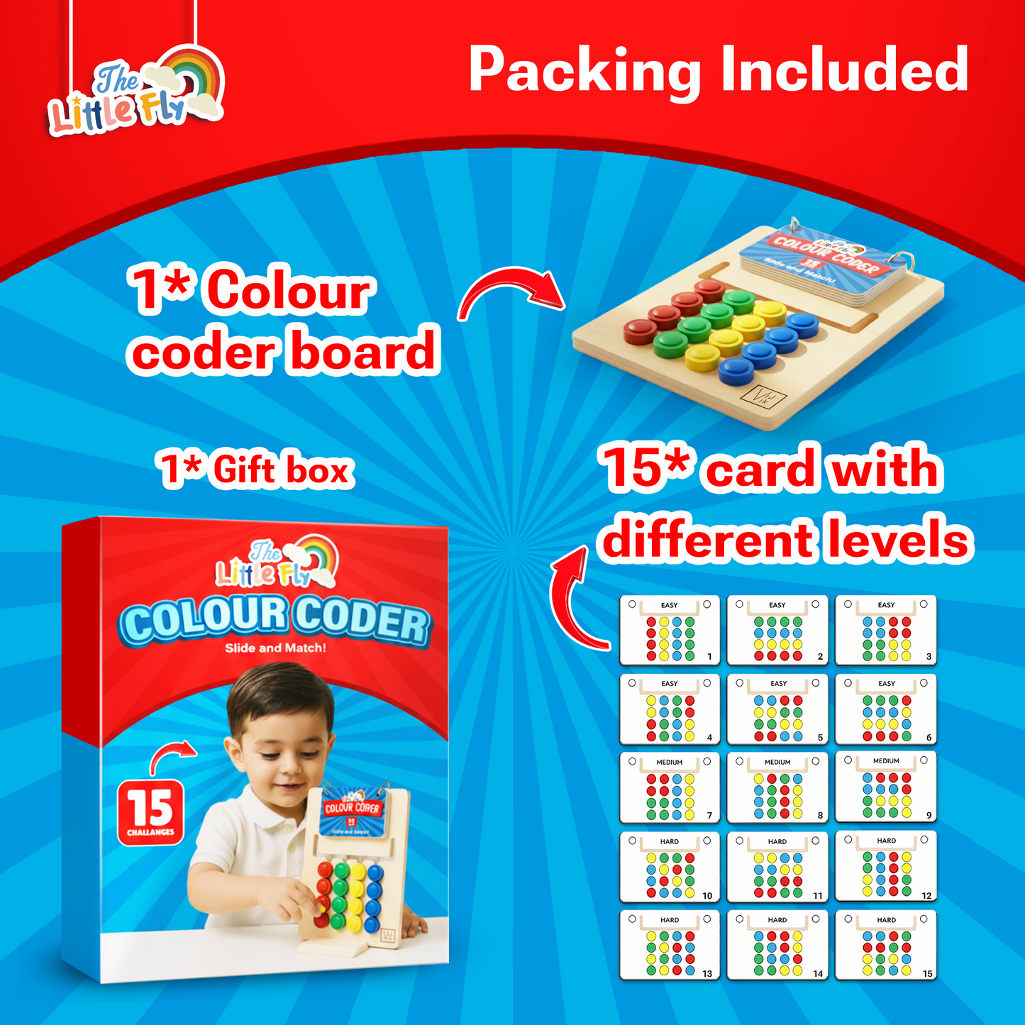 Color Coder Brain Development Puzzle for Kids (3+ Years)