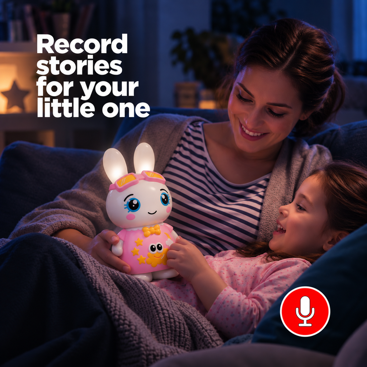 LUMI Interactive Storytelling Rabbit | Musical Talking Toy for Kids (PINK)