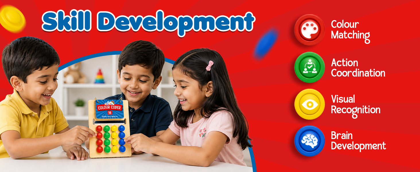 Color Coder Brain Development Puzzle for Kids (3+ Years) - Vijvik Toys