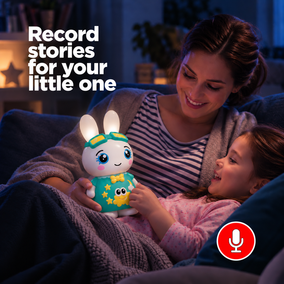 LUMI Interactive Storytelling Rabbit | Musical Talking Toy for Kids (GREEN)