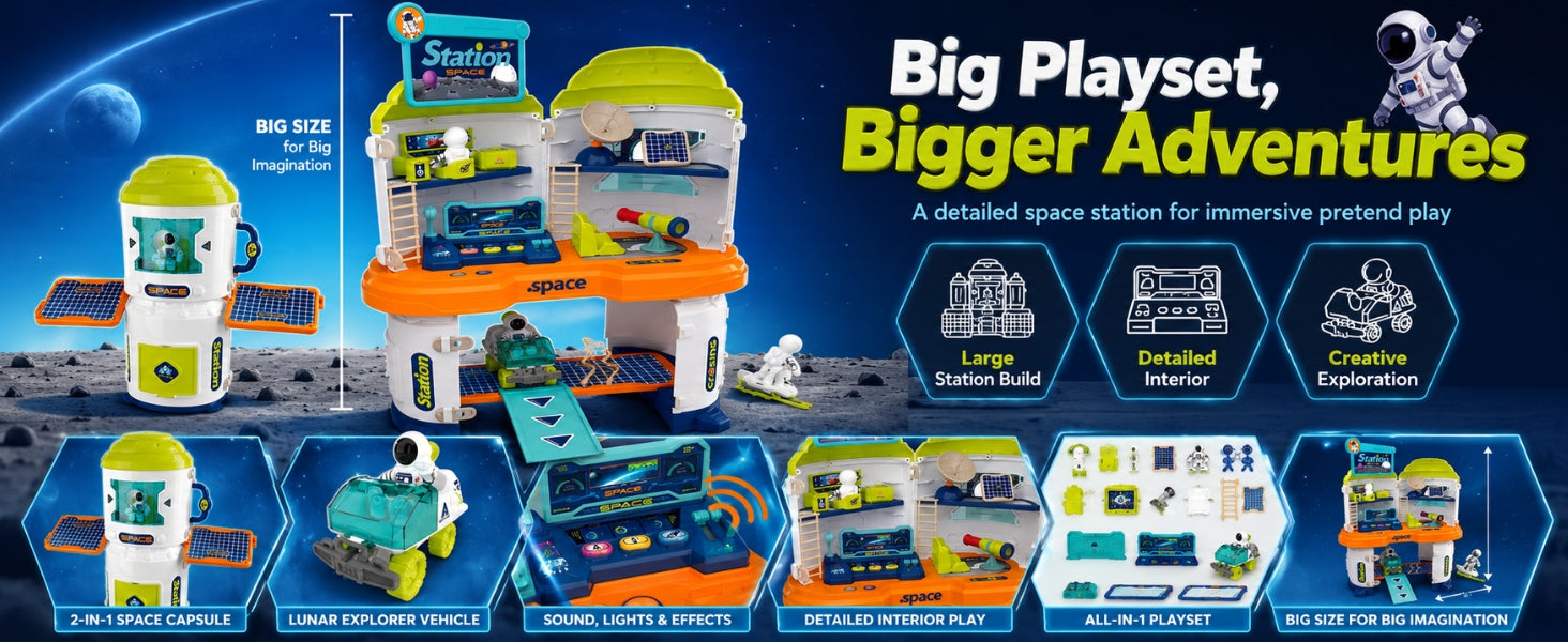 Space Station Adventure Playset - Vijvik Toys