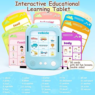 Talking Flash Cards for Kids 3+ Years – Touch & Learn Sound Educational Toy