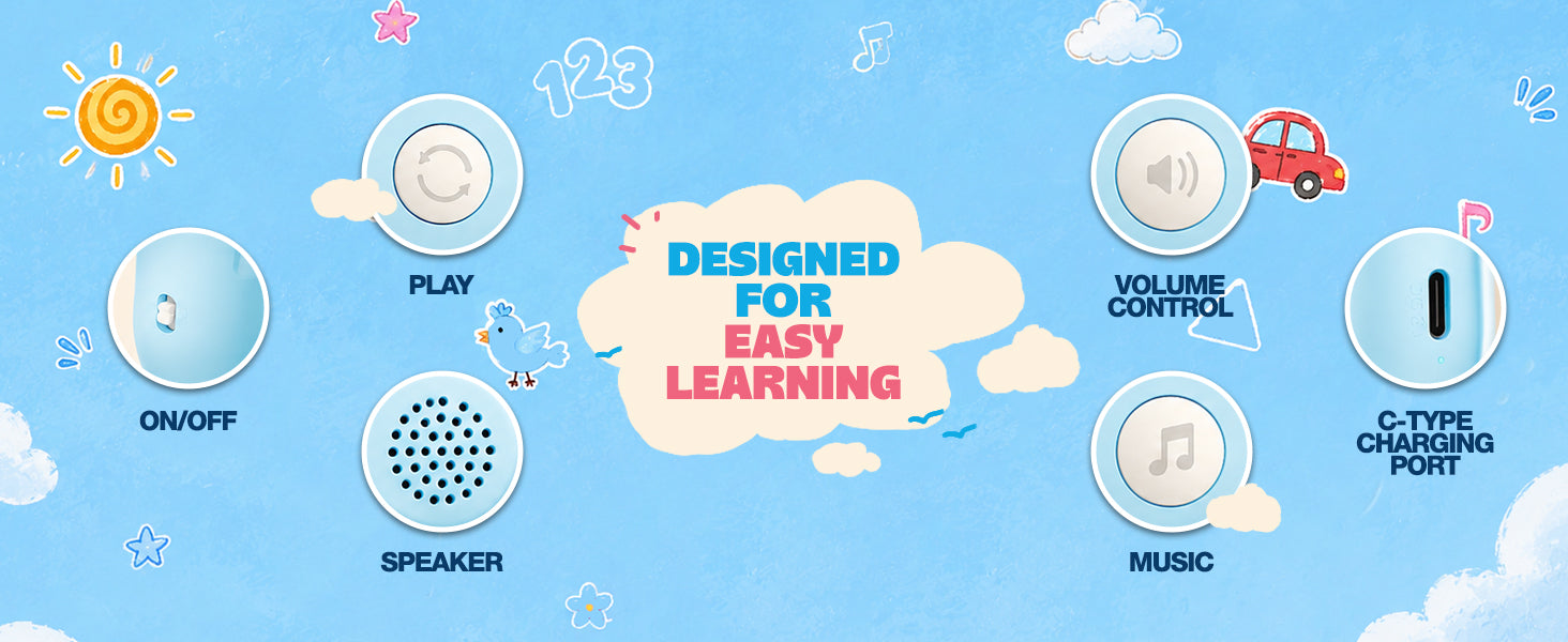 Talking Flash Cards for Kids 3+ Years – Touch & Learn Sound Educational Toy - Vijvik Toys