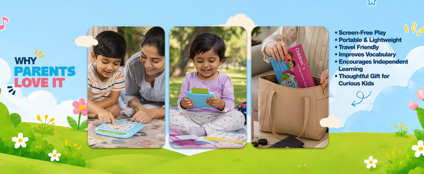 Talking Flash Cards for Kids 3+ Years – Touch & Learn Sound Educational Toy - Vijvik Toys