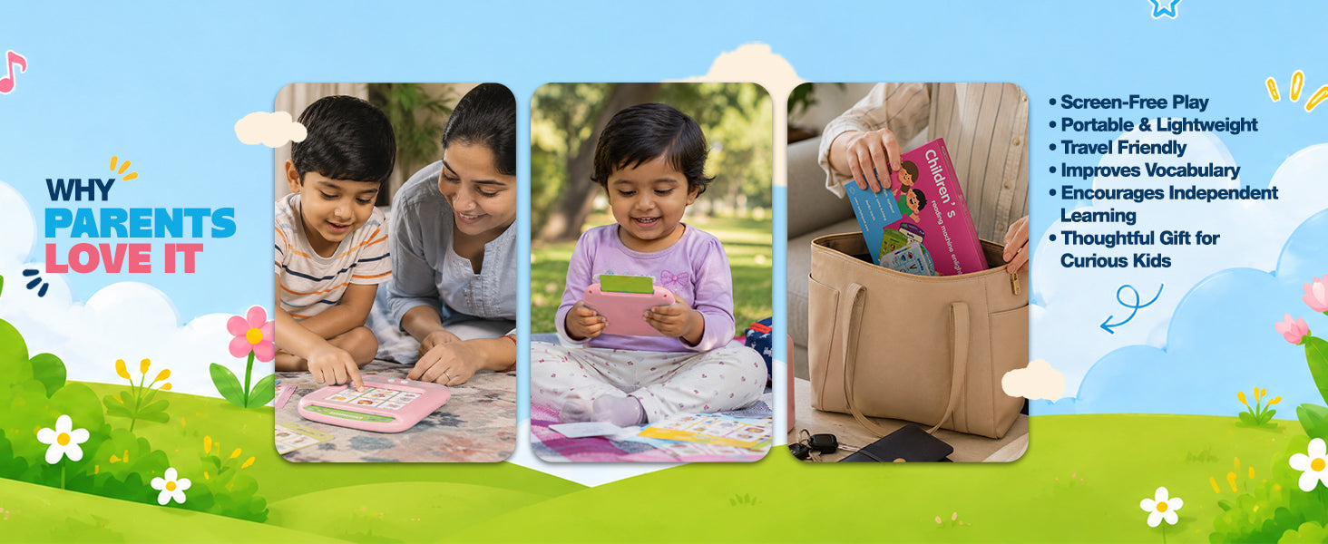 Touch & Learn Talking Flash Cards for Kids - Vijvik Toys